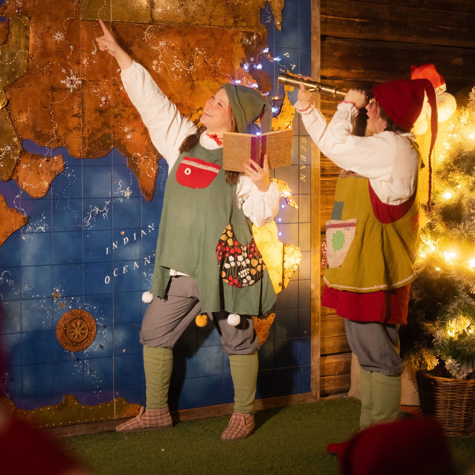 Elves at the elf school in SantaPark, visit Rovaniemi